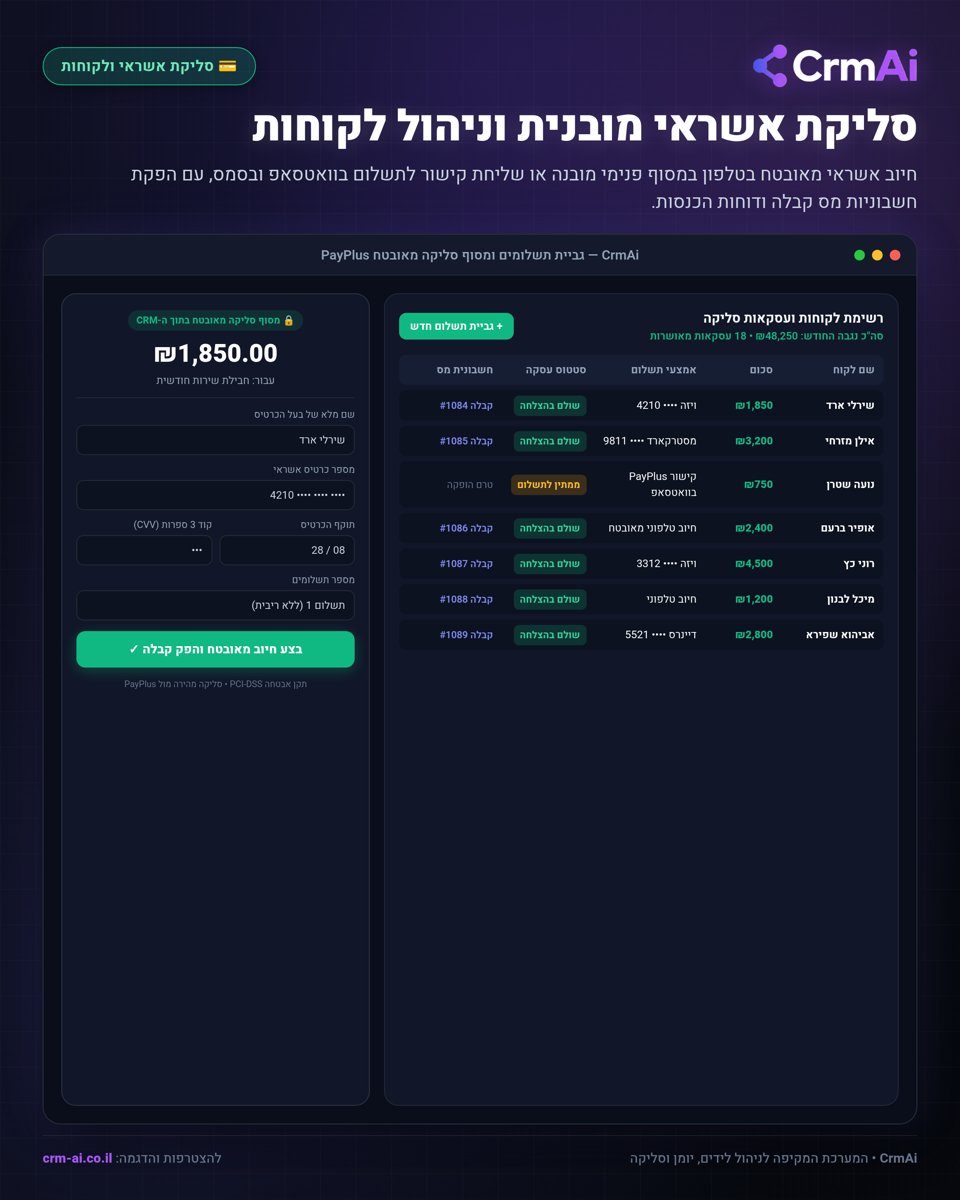 סוגרים עסקה? גובים באותו רגע